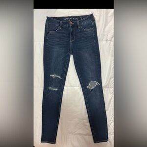 Womens American Eagle Skinny Jeans Low Rise Size 2R